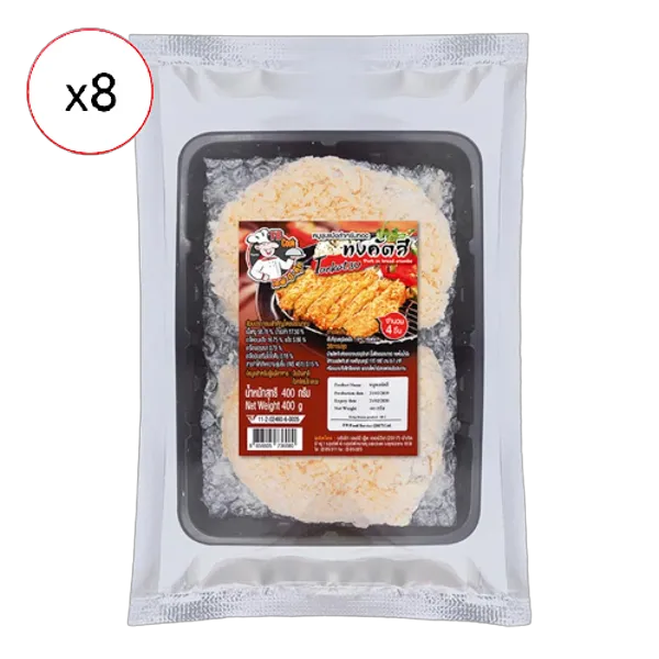 เอฟบี หมูชุบแป้งทอดทงคัตสึแช่แข็ง 100 ก. แพ็ค 4 ชิ้น x 8