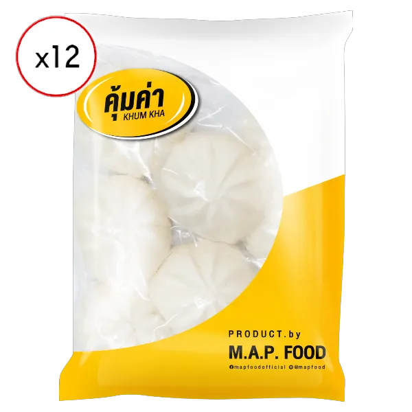 คุ้มค่า ซาลาเปาหมูสับแช่แข็ง 8 ชิ้น 640 ก. x 12