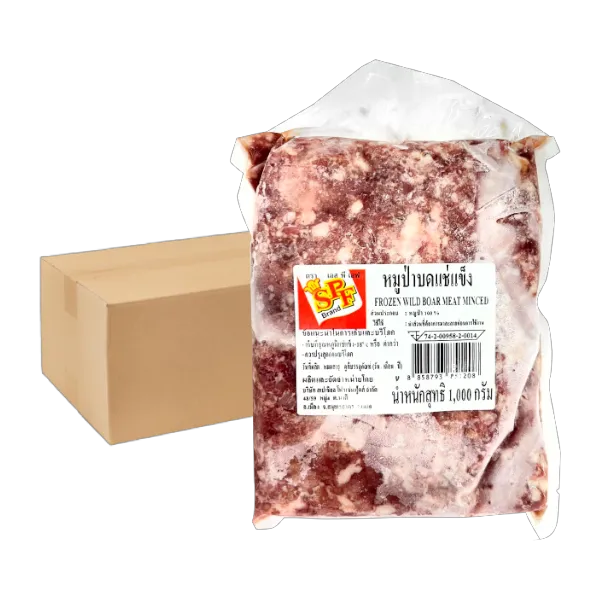 เนื้อหมูป่าบดแช่แข็ง แพ็ค 1 กก. x 5