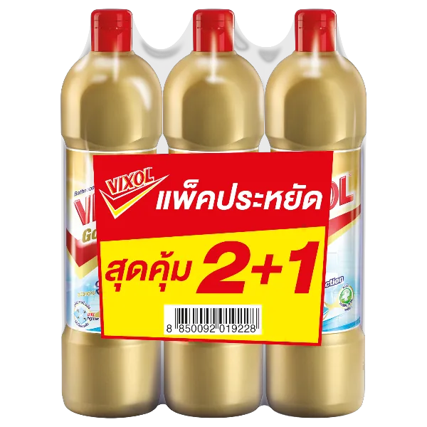 วิกซอล ผลิตภัณฑ์ล้างห้องน้ำ โกลด์ 900 มล. x 3