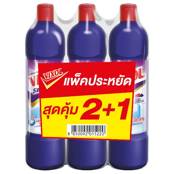 วิกซอล ผลิตภัณฑ์ล้างห้องน้ำ ม่วง 900 มล. x 3