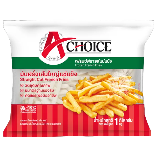 เอ ชอยซ์ มันฝรั่งเส้นใหญ่แช่แข็ง 10 มม. 1 กก.