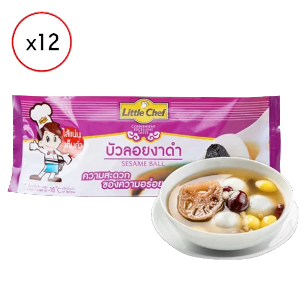ลิตเติ้ลเชฟ บัวลอยงาดำแช่แข็ง 480 ก. x 12