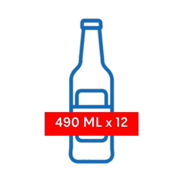 ฟูลมูน มอลต์ ราสเบอร์รี่ โรเซ่ 490 มล. x 12 (ลัง)
