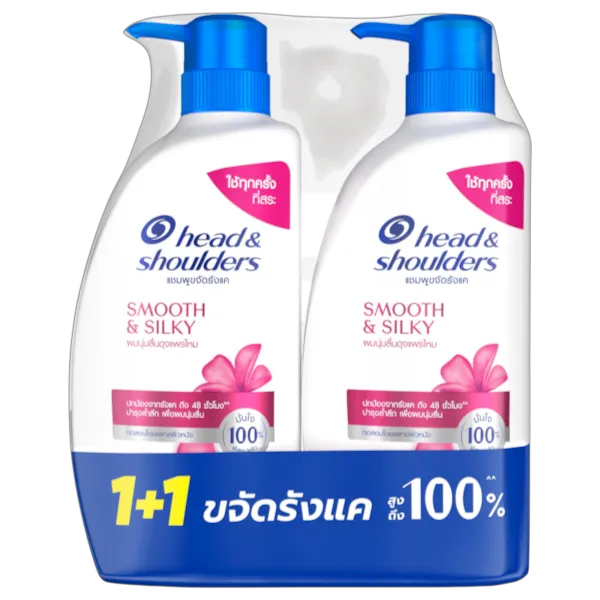 เฮดแอนด์โชว์เดอร์ แชมพู สมูธซิลกี 370 มล. x 2