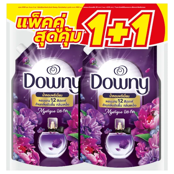 ดาวน์นี่ น้ำยาปรับผ้านุ่มเข้มข้น มิสทีค 950 มล. แพ็ค 1 ฟรี 1