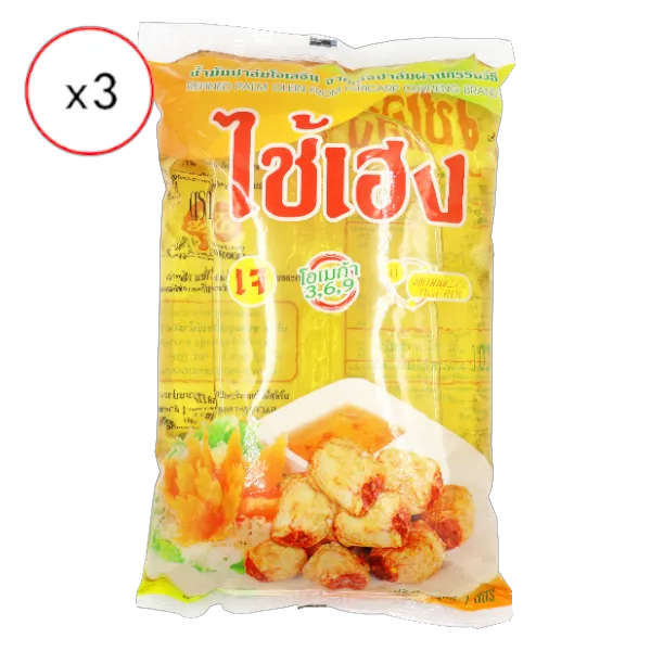ไช้เฮง น้ำมันปาล์มถุงเติม 1 ล. x 3