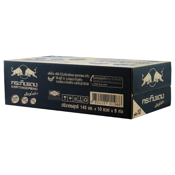 กระทิงแดง เครื่องดื่มชูกำลัง เอ็กซ์ตร้า ซิงค์ ฝาสีดำ 145 มล. x 50