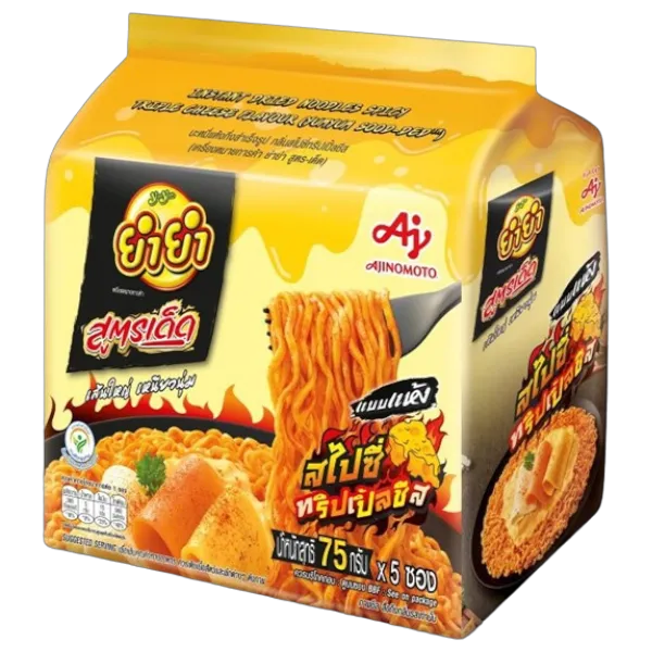 ยำยำ สูตรเด็ด สไปซี่ทริปเปิ้ลชีส 75 ก. x 5