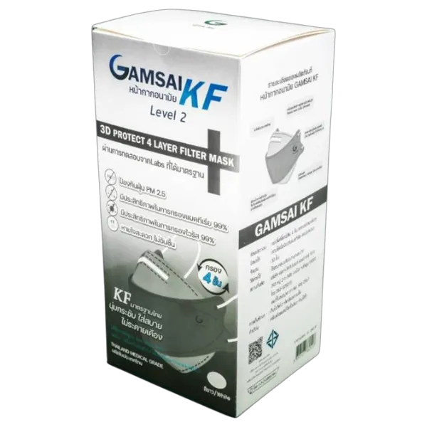 แก้มใส หน้ากากอนามัยทางการแพทย์สำหรับผู้ใหญ่ รุ่น KF x 30 คละสี