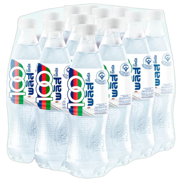 100 พลัส เครื่องดื่มเกลือแร่อัดลม กลิ่นซิตรัส 370 มล. x 12