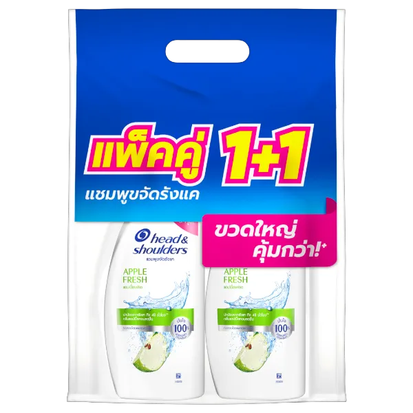 เฮดแอนด์โชว์เดอร์ แชมพู แอปเปิ้ล 610 มล. x 2