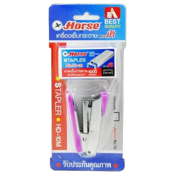 ตราม้า เครื่องเย็บ พร้อมลวดเย็บ บิสเตอร์การ์ด รุ่น HD-10M x 2
