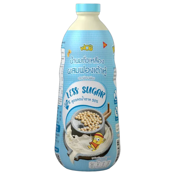 ฟองฟอง น้ำนมถั่วเหลืองผสมฟองเต้าหู้สูตรหวานน้อย 1 ล.