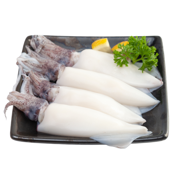 หมึกกล้วยลอกแช่แข็ง แพ็ค 160 ก.