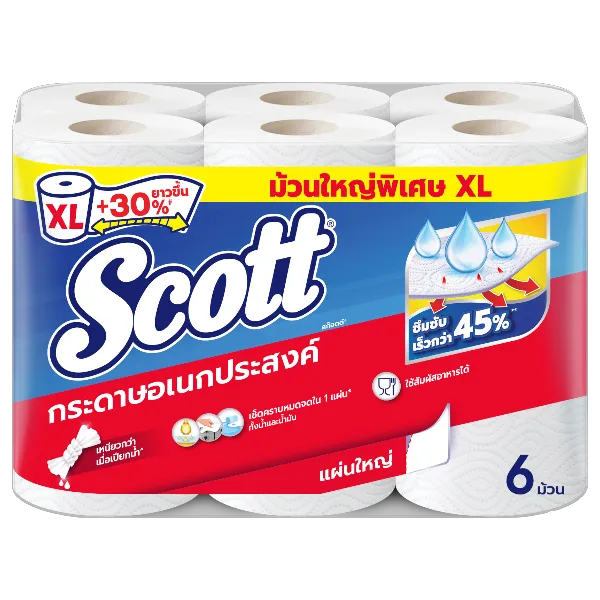 สก๊อตต์ กระดาษอเนกประสงค์ ทาวเวล บิ๊กโรล XL x 6