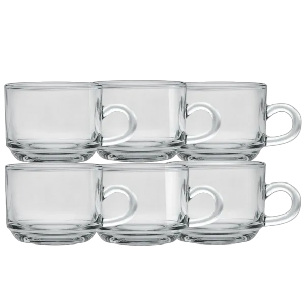 โอเชียนกลาส แก้วกาแฟ 200 มล. รุ่น สแต๊กทรีคัพ x 6