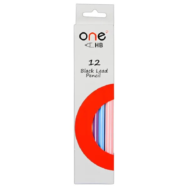 วัน ดินสอ HB พร้อมยางลบ ลายริ้วพาสเทล x 12