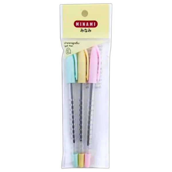 มินามิ ปากกา สีน้ำเงิน แพ็ค 3 ชิ้น รุ่น MI-07
