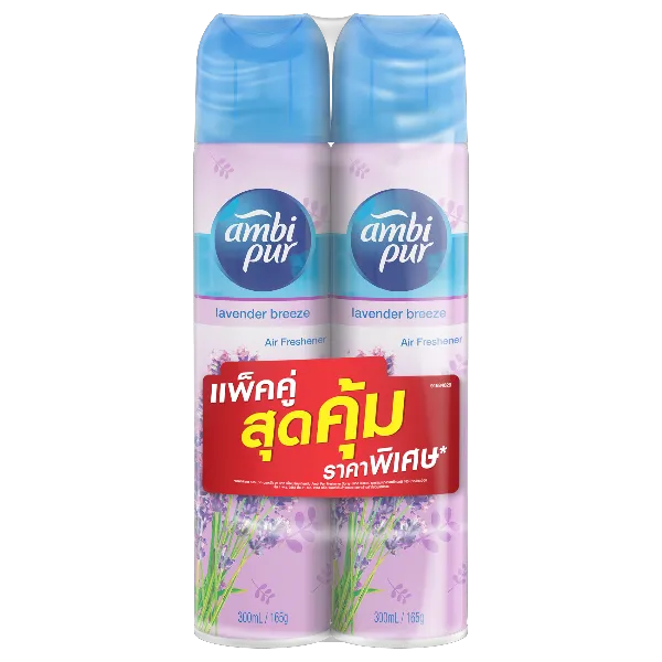 แอมบิเพอร์ สเปรย์ปรับอากาศ ลาเวนเดอร์ 300 มล. x 2