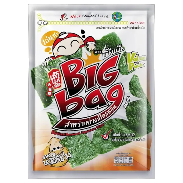 เถ้าแก่น้อย สาหร่ายย่าง รสหมึกย่าง 60 ก.