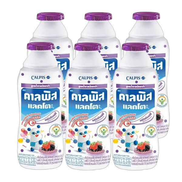 คาลพิส มินิ เครื่องดื่มผสมนมเปรี้ยว มิกซ์เบอร์รี่ 150 มล. x 6