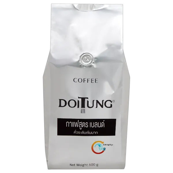 ดอยตุง เมล็ดกาแฟคั่ว อาราบิก้า เบลนด์ คั่วระดับเข้มมาก 500 ก.