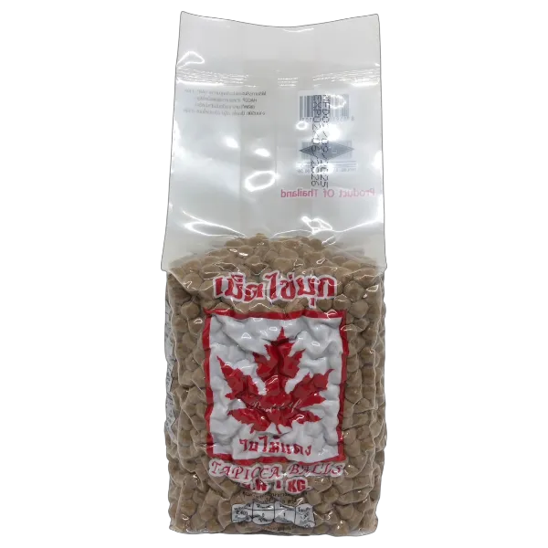 ใบไม้แดง เม็ดไข่มุก สีคาราเมล 1 กก.