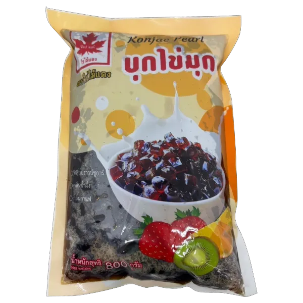 ใบไม้แดง บุกไข่มุก กลิ่นบราวน์ชูการ์ 800 ก.