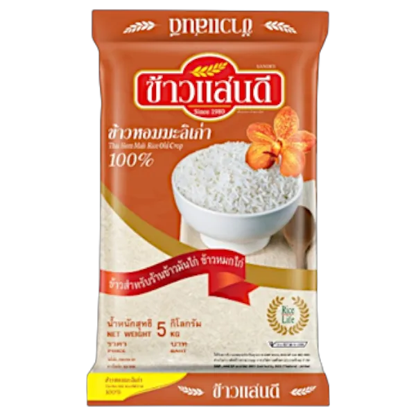 แสนดี ข้าวหอมมะลิเก่า 100% 5 กก.