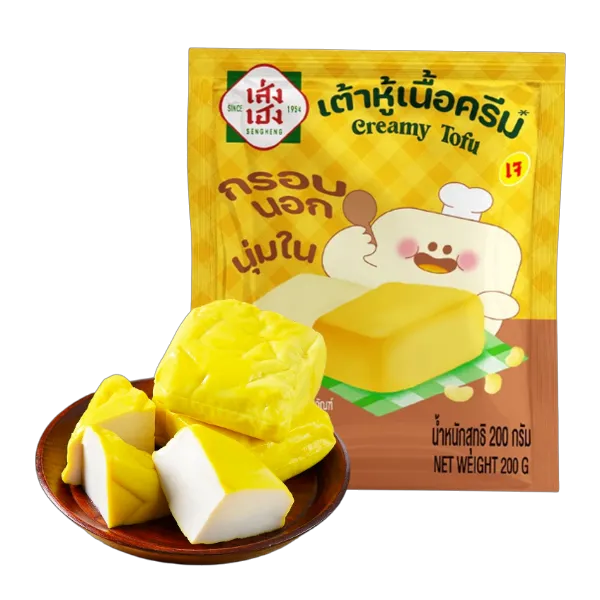 เส่งเฮง เต้าหู้เหลืองนิ่มสูตรเนื้อครีม 200 ก.