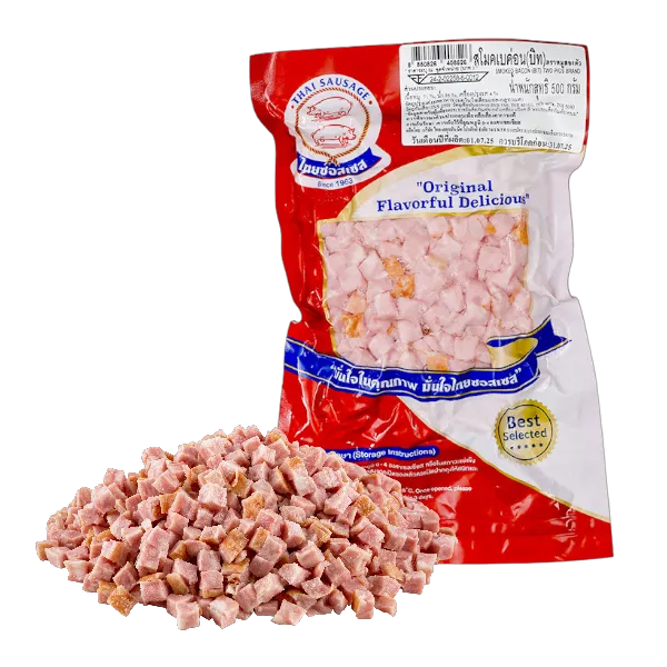 หมูสองตัว สโมคเบคอนบิท 500 ก.