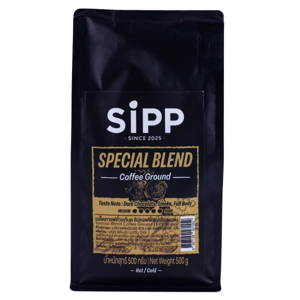 ซิป คอฟฟี่สเปเชียลเบลน เมล็ดกาแฟคั่วแท้บด 500 ก.