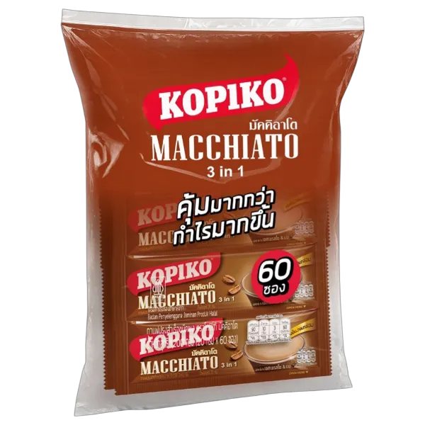 โกปิโก้ กาแฟปรุงสำเร็จ มัคคิอาโต ถุง 20 ก. x 60
