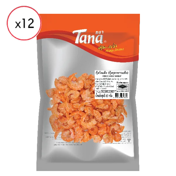 ธนา กุ้งวังแห้ง กุ้งกุลาขาวแห้ง 65 ก. x 12