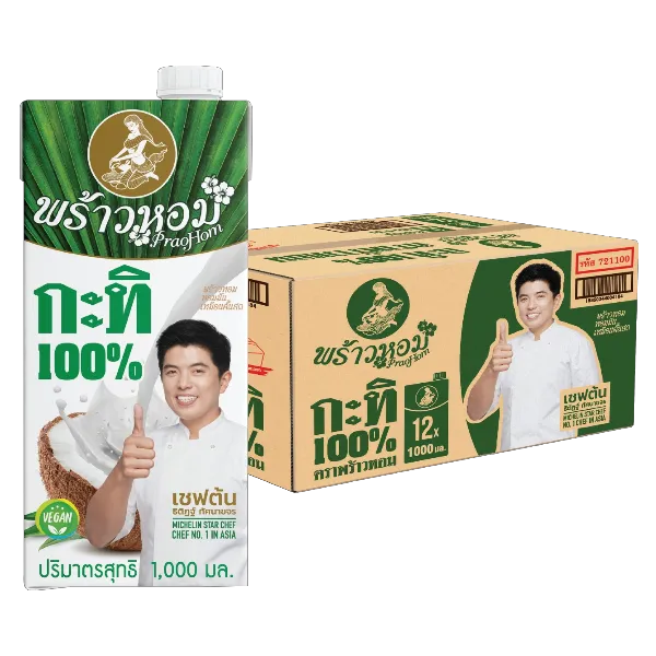 พร้าวหอม กะทิ 100% 1,000 มล. x 12