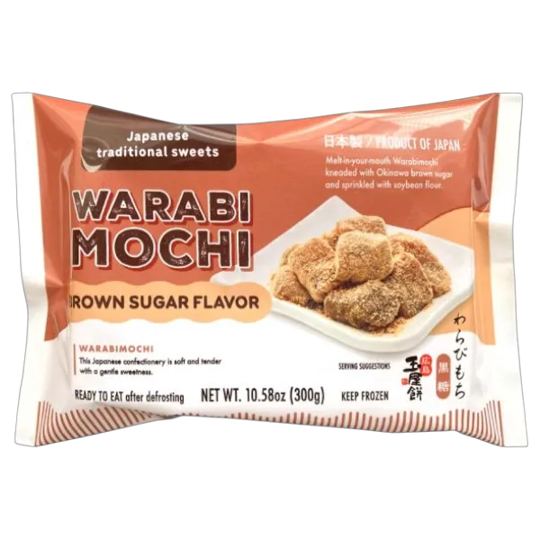 ยาโนะ วาราบิโมจิ คินาโกะ รสน้ำตาลทรายแดงโรยผงถั่วเหลืองแช่แข็ง 300 ก.