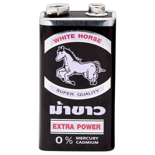 ม้าขาว ถ่านออริจินัล ขนาด 9V