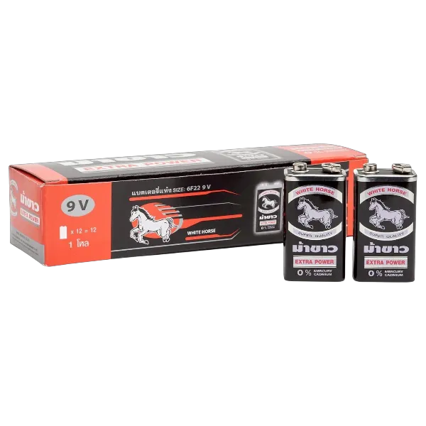 ม้าขาว ถ่านออริจินัล ขนาด 9V x 12