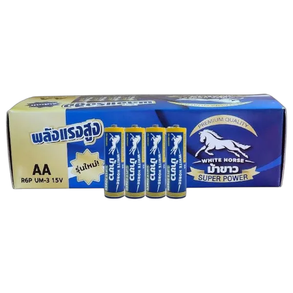 ม้าขาว ถ่านออริจินัล ขนาด AA x 15