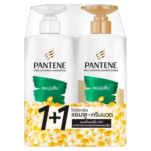 แพนทีน แชมพู+ครีมนวด ซิลกี้สมูท 380 มล.+ 340 มล.