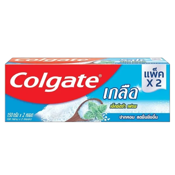 คอลเกต ยาสีฟัน เกลือ เอ็กซ์ตร้าเฟรช 150 ก. x 2