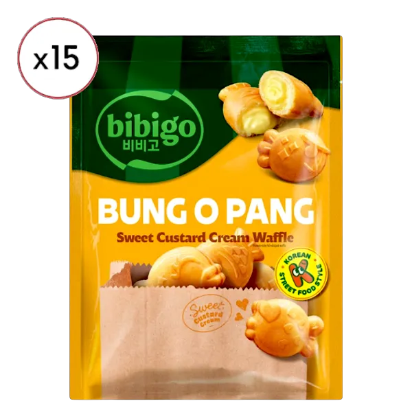 บิบิโก พุงออปัง ไส้คัสตาร์ดครีม 300 ก. x 15