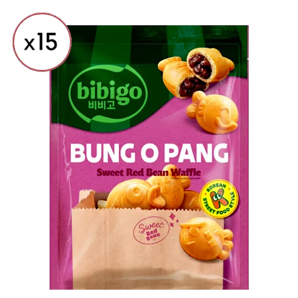 บิบิโก พุงออปัง ไส้ถั่วแดง 300 ก. x 15