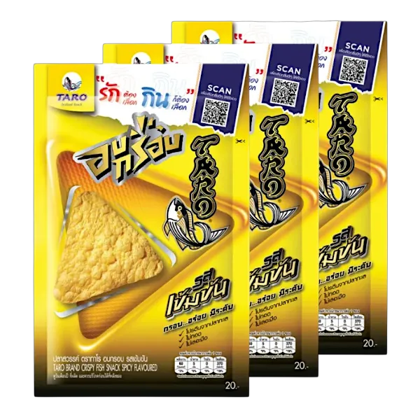 ทาโร่ อบกรอบ รสเข้มข้น 18 ก. x 3