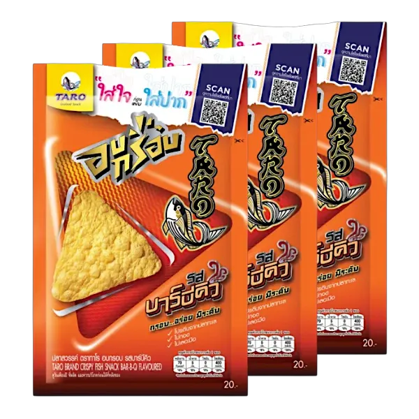 ทาโร่ อบกรอบ รสบาร์บีคิว 18 ก. x 3